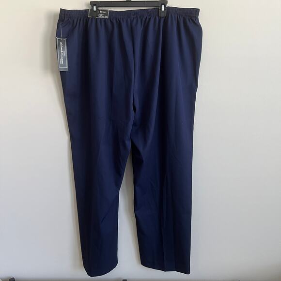 Alfred Dunner Classic Fit Pull On Pants Slacks Comfort Waist 24 Navy Blue NWT - Picture 4 of 6